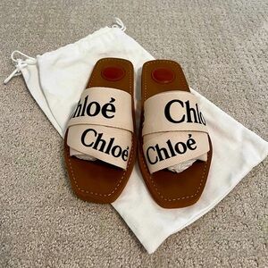 Chloé Woody Logo Slide Sandal